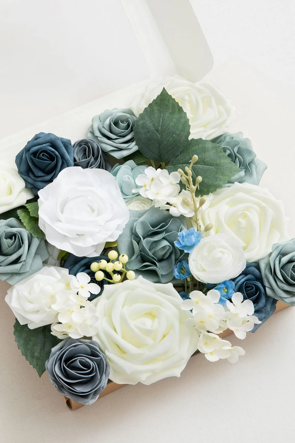 Dusty Blue & Navy Designer Flower Boxes