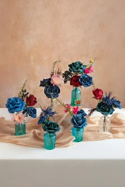 Dusty Blue & Navy Designer Flower Boxes