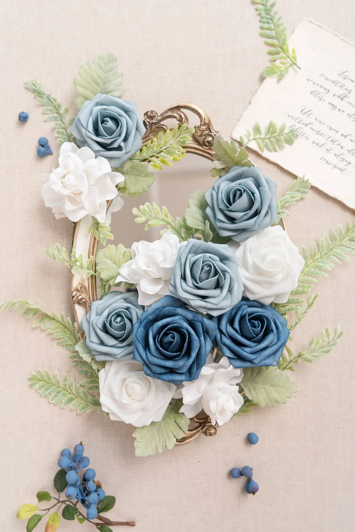 Dusty Blue & Navy Designer Flower Boxes