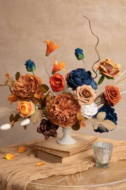 Dusty Blue & Navy Designer Flower Boxes