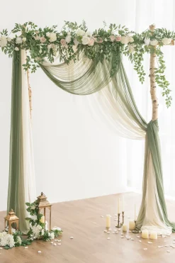 Easy Hanging Sheer Arch Draping (Set of 3)