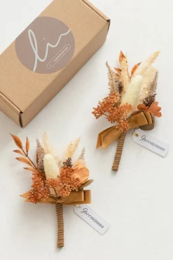 Flash Sale | Boutonnieres in Rust & Sepia