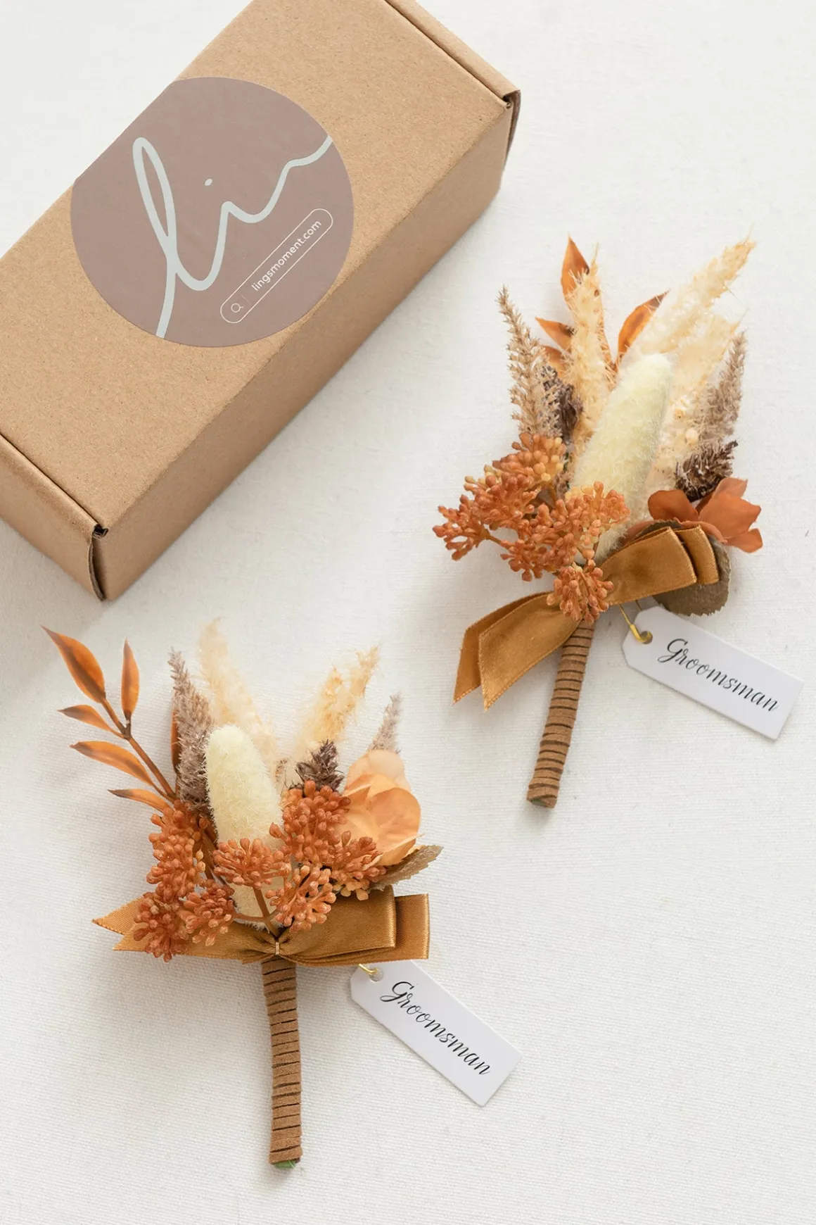 Flash Sale | Boutonnieres in Rust & Sepia