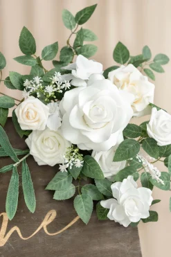 Flexible Combo Set Flower Sign Decor in White & Sage