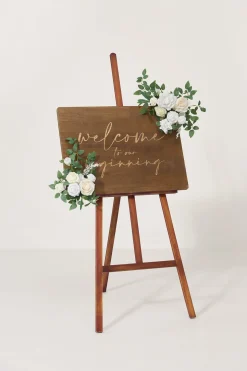 Flexible Combo Set Flower Sign Decor in White & Sage