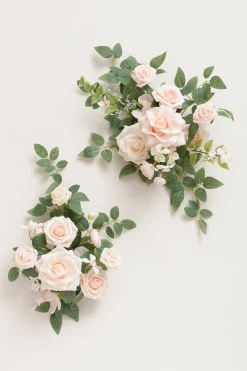 Flexible Combo Set Flower Sign Decor in Blush & Cream