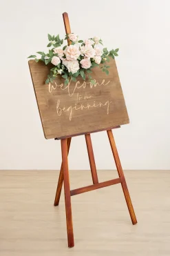 Flexible Combo Set Flower Sign Decor in Blush & Cream