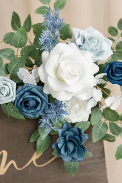 Flexible Combo Set Flower Sign Decor in Dusty Blue & Navy Blue