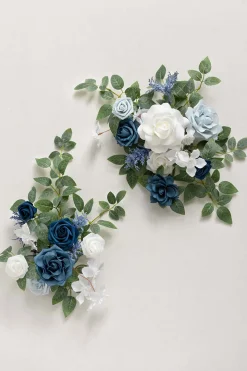 Flexible Combo Set Flower Sign Decor in Dusty Blue & Navy Blue