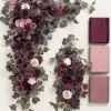 Flower Arch Decor with Drapes in Plum Velvet Wedding | Clearance