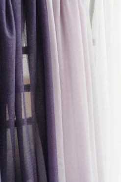 Flower Arch Decor with Drapes in Lilac & Gold