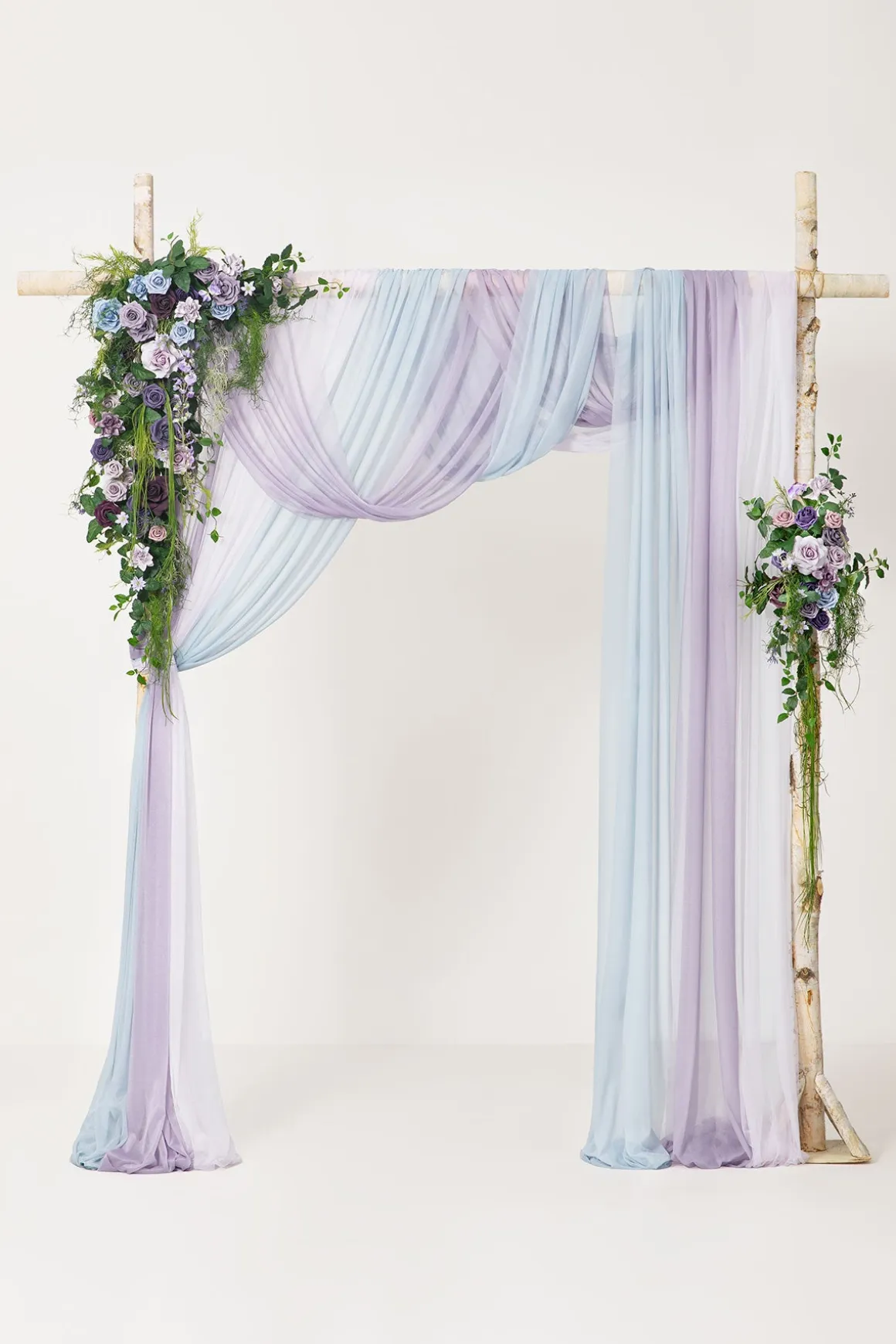 Flower Arch Decor with Drapes in Ethereal Purple Dream | Clearance