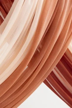 Flower Arch Decor with Drapes in Caramel & Burnt Orange | Clearance