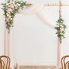 Flower Arch Decor with Drapes in Powder Pink & Cream