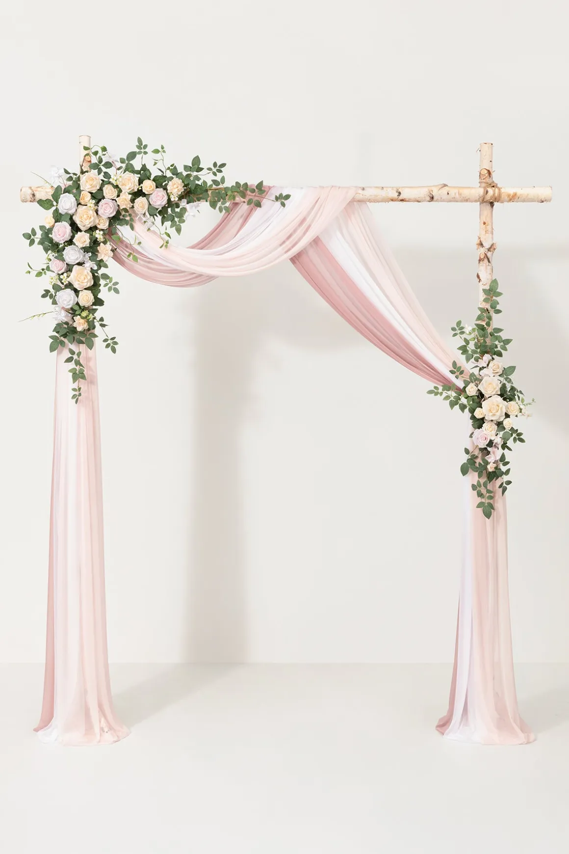 Flower Arch Decor with Drapes in Blush & Cream | Clearance