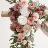 Flower Arch Decor with Drapes in Dusty Rose & Mauve