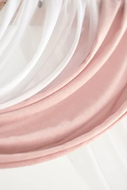 Flower Arch Decor with Drapes in Dusty Rose & Mauve