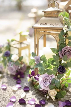 1.8 Flower Garlands in Lilac & Gold
