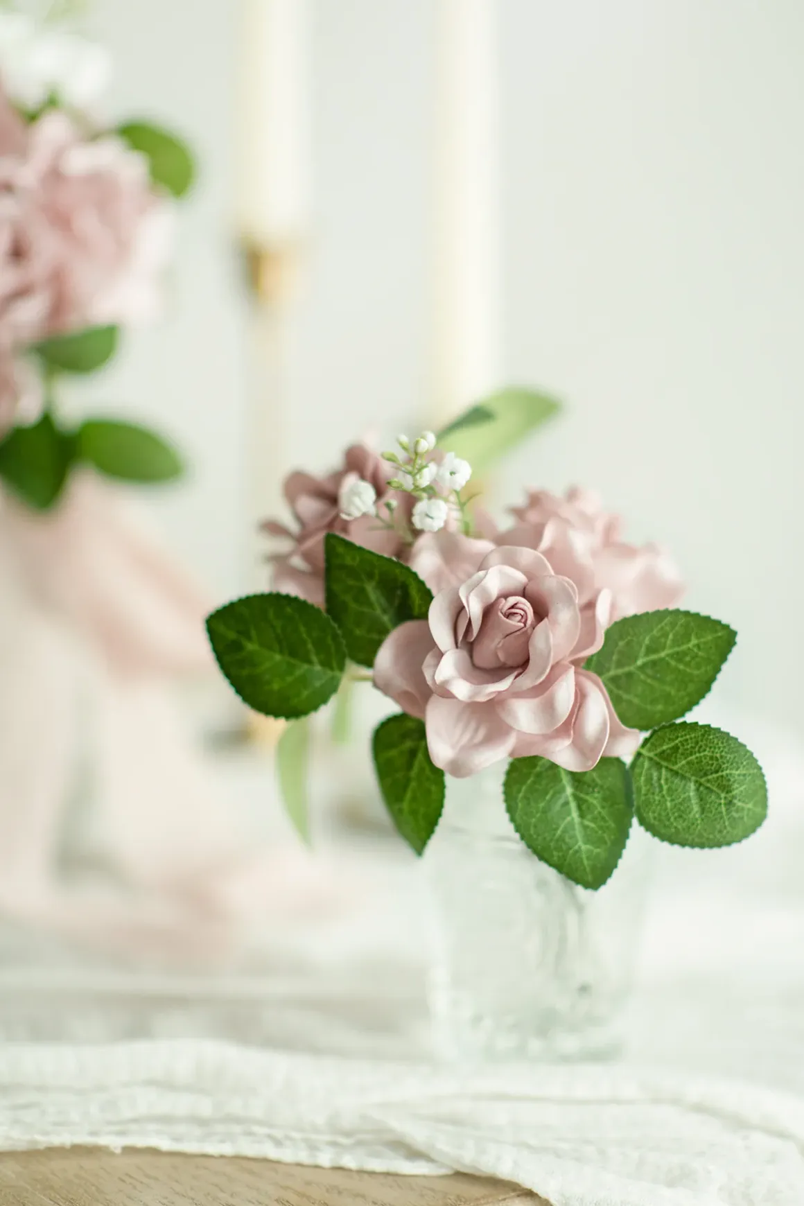 2.7" Foam Gardenia with Stem