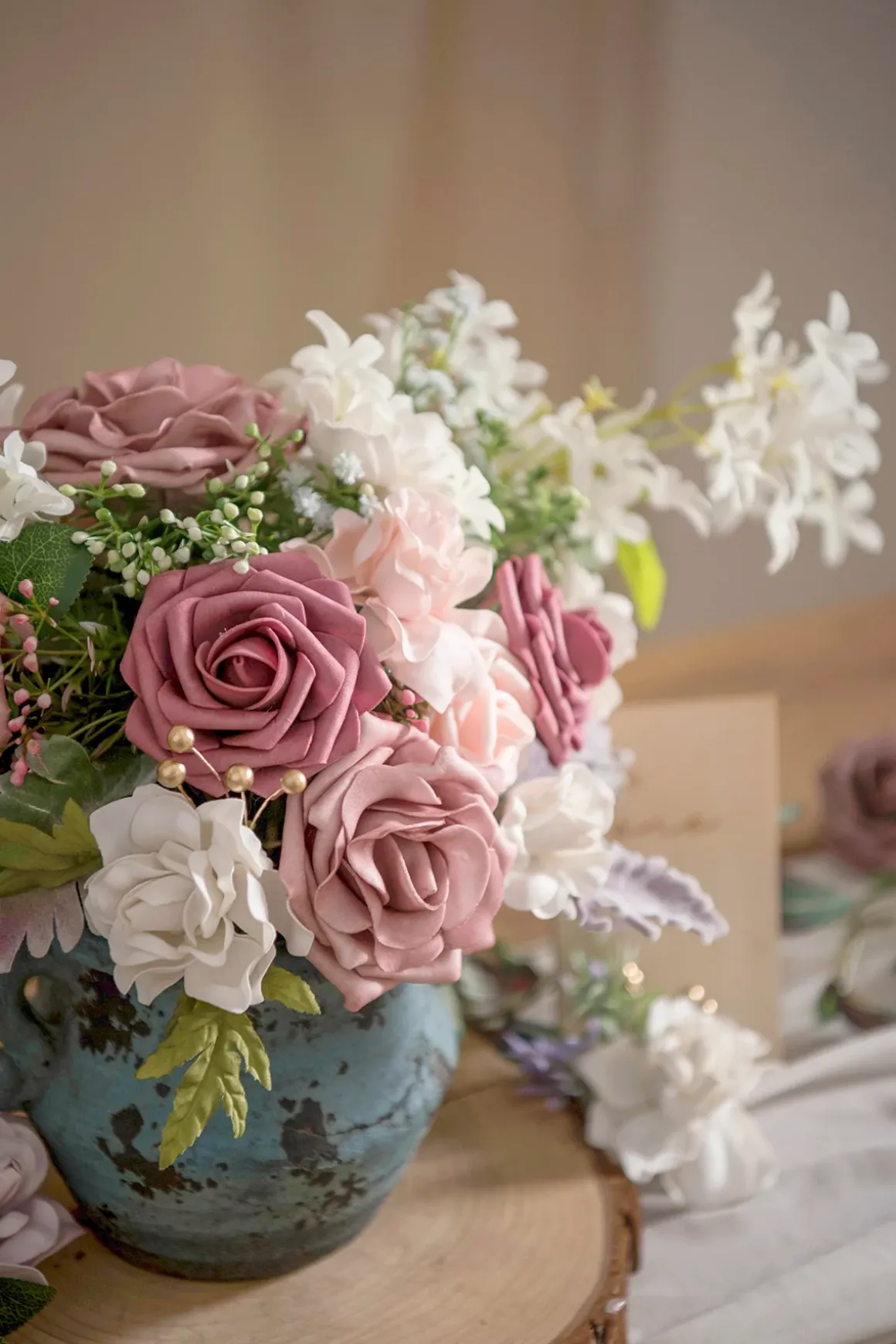 2.7" Foam Gardenia with Stem