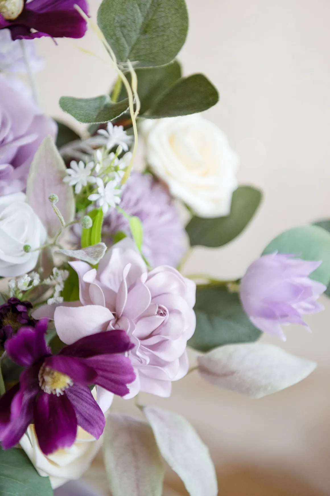 2.7" Foam Gardenia with Stem - Lilac & Purple(25pcs)