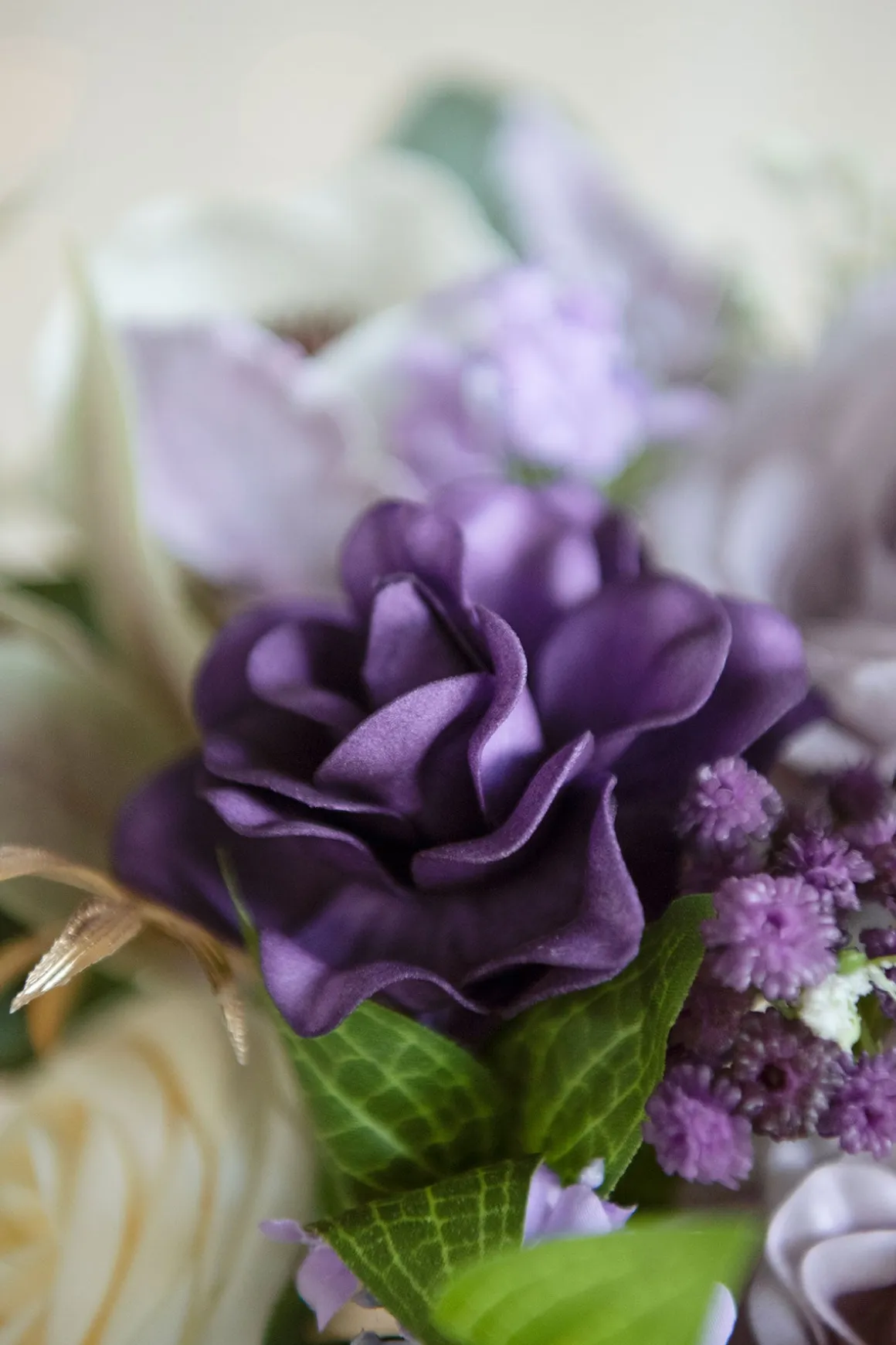 2.7" Foam Gardenia with Stem - Lilac & Purple(25pcs)