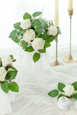 1.5"-2" Foam Rosebud & Petite Rose with Stem