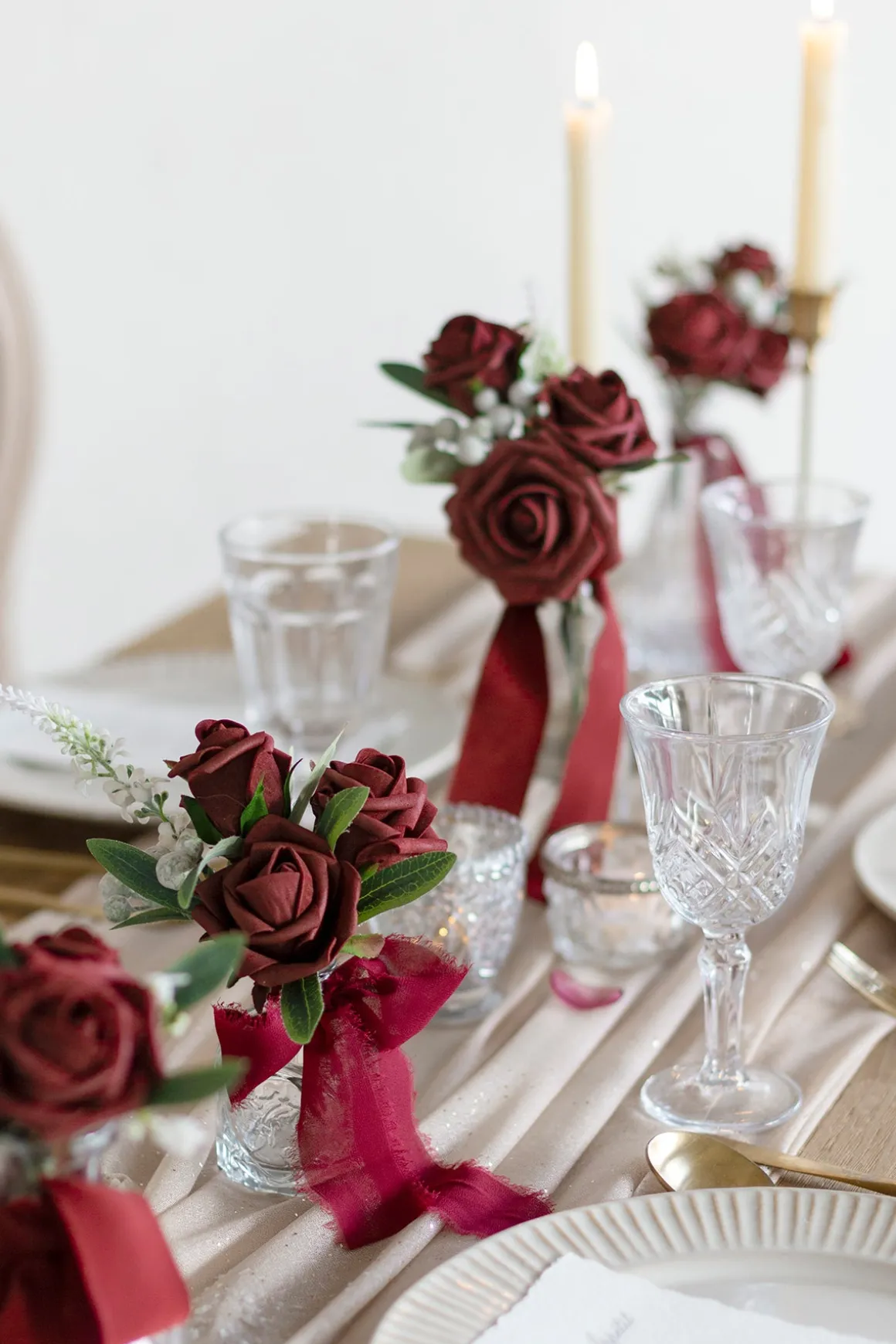 1.5"-2" Foam Rosebud & Petite Rose with Stem