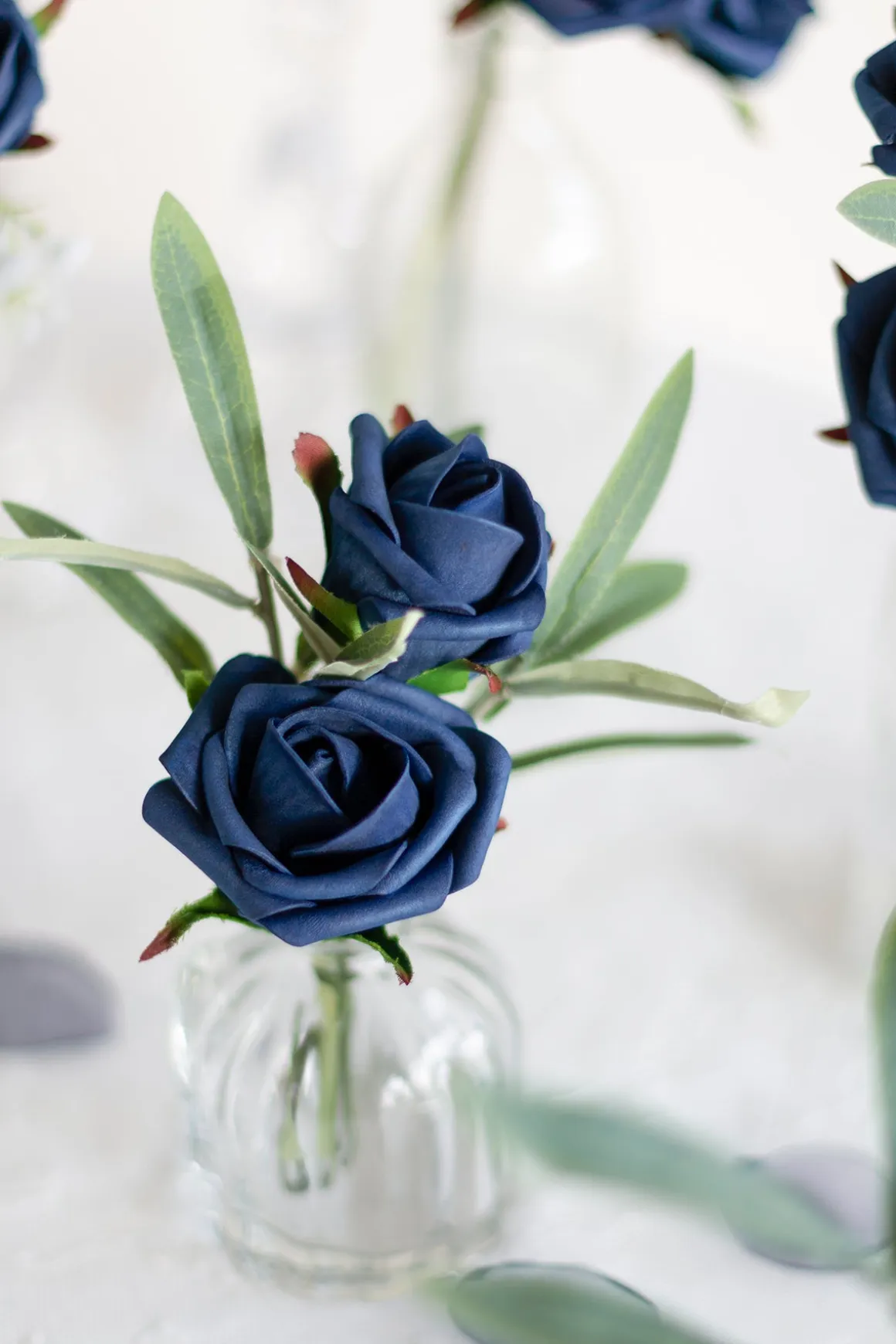 1.5"-2" Foam Rosebud & Petite Rose with Stem