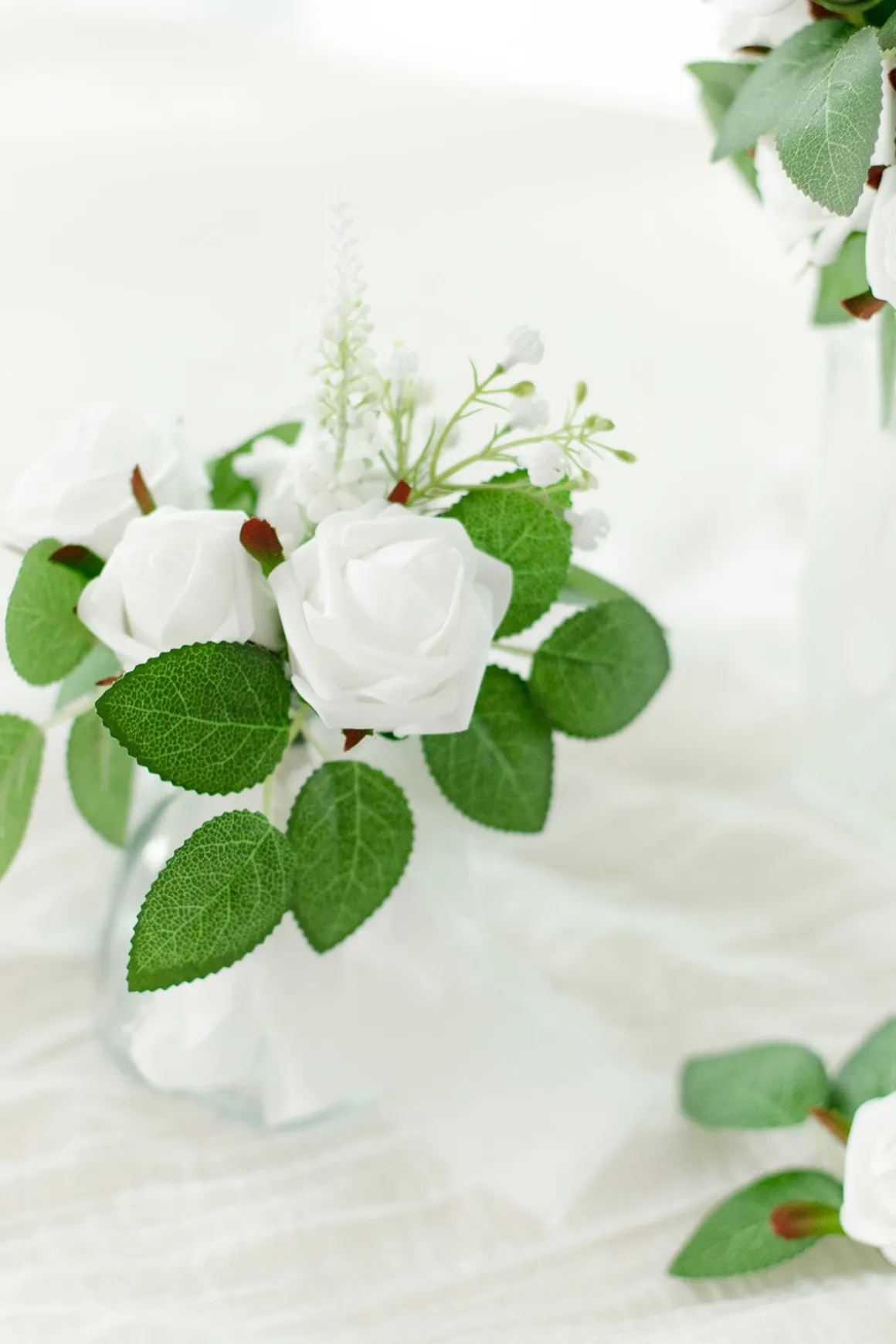 1.5"-2" Foam Rosebud & Petite Rose with Stem