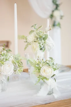 3" Foam Rose with Stem White(50pcs)