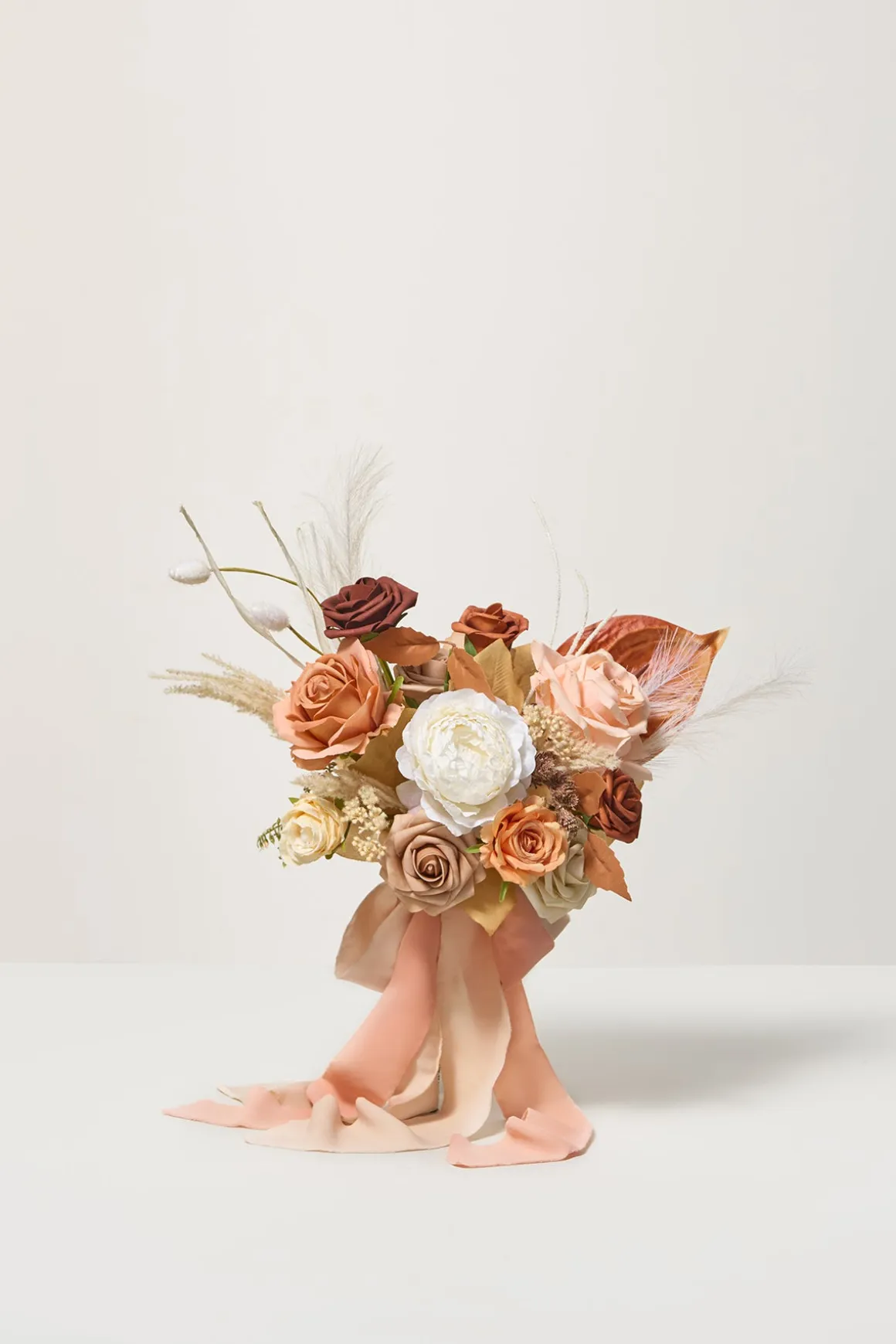 Free-Form Bridesmaid Bouquets in Rust & Sepia