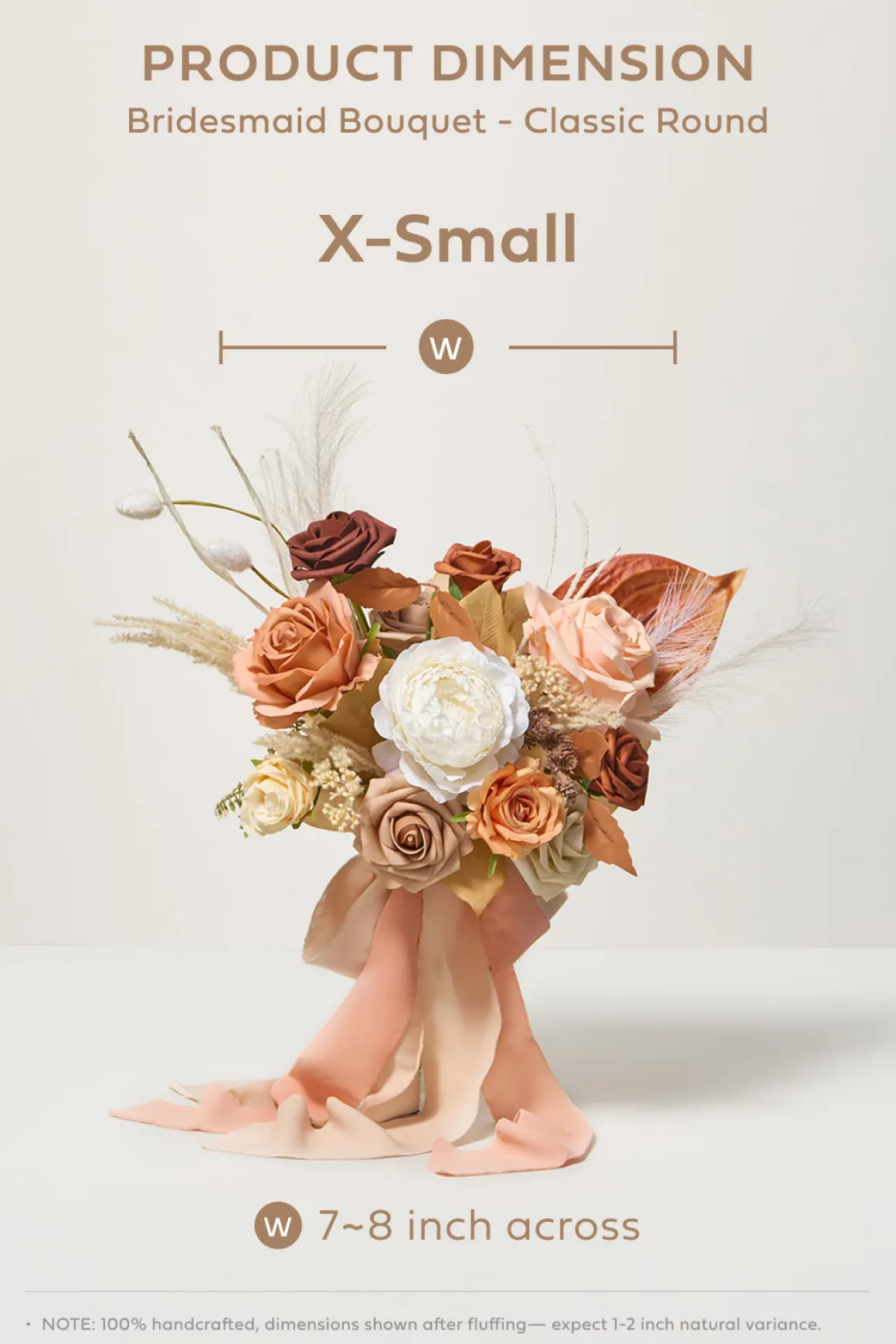 Free-Form Bridesmaid Bouquets in Rust & Sepia
