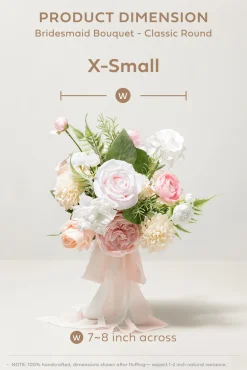 Free-Form Bridesmaid Bouquets in Blush & Cream