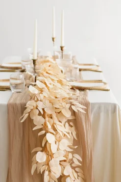 6ft Eucalyptus and Willow Leaf Greenery Garland in White & Beige | Clearance