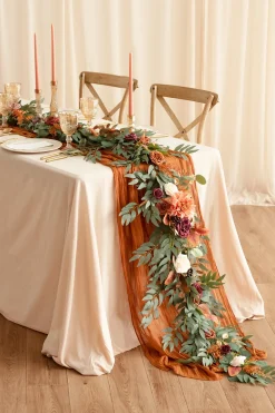 6ft Flower Garland in Amber | Clearance