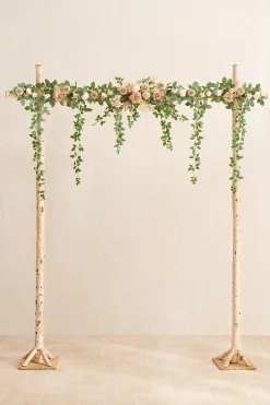 6.5ft Flower Garland in Beige & Sage | Clearance