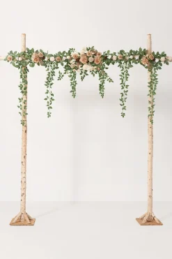 6.5ft Flower Garland in Beige & Sage | Clearance