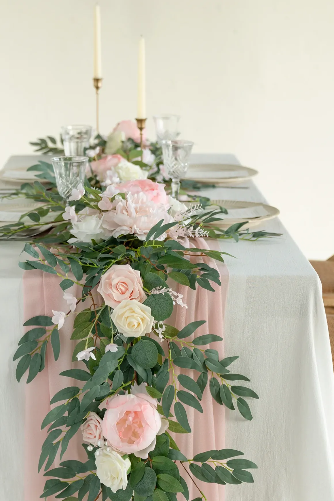 6ft Flower Garland in Blush & Cream