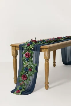 5ft Flower Garland in Burgundy & Navy | Clearance