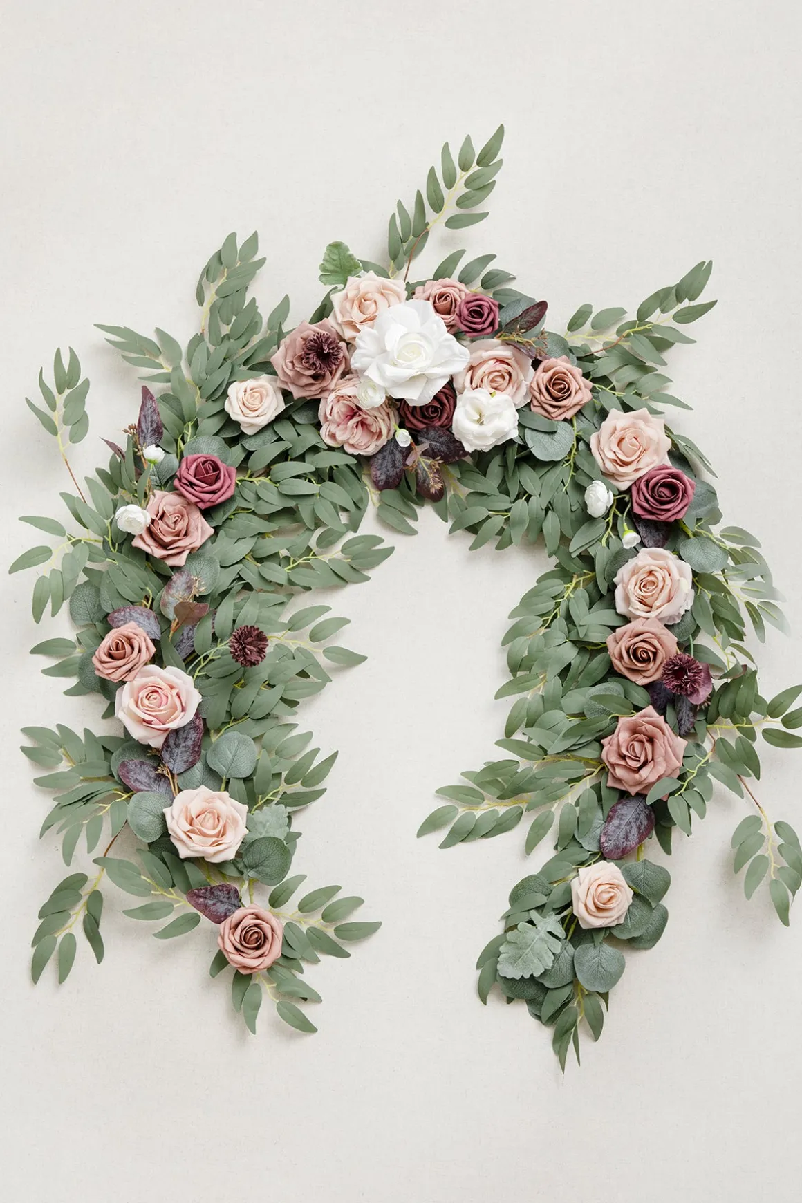 6ft Flower Garland in Dusty Rose & Mauve