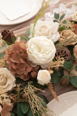 6ft Flower Garland in Earth Brown & Tawny Beige