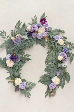 6ft Flower Garland in Lilac & Gold