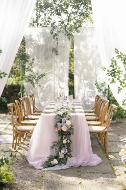6ft Flower Garland in Lilac & Gold