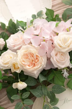 6ft Flower Garland in Powder Pink & Cream
