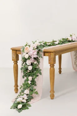 6ft Flower Garland in Powder Pink & Cream