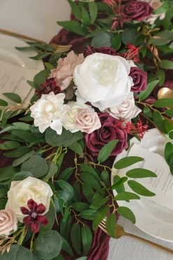 6ft Flower Garland in Romantic Marsala