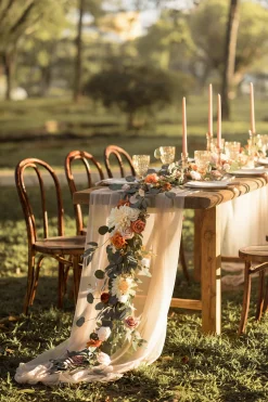 6ft Flower Garland in Sunset Terracotta | Clearance