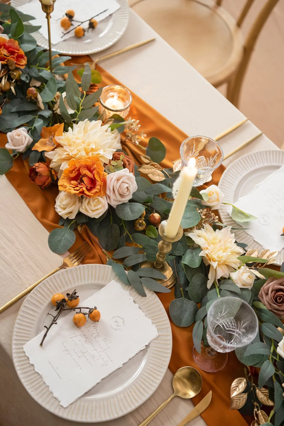 6ft Flower Garland in Sunset Terracotta | Clearance