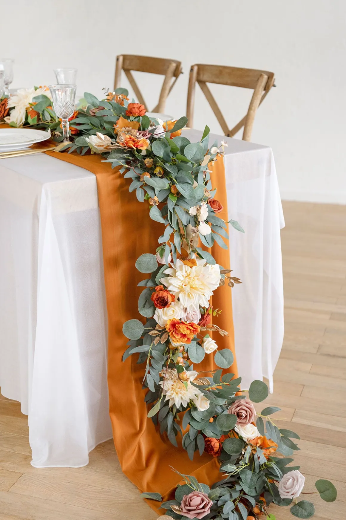 6ft Flower Garland in Sunset Terracotta | Clearance